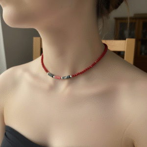 Tianna Choker Kolye (Kırmızı)