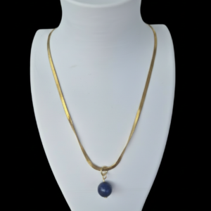 Lapis lazuli Orb Kolye (altın)